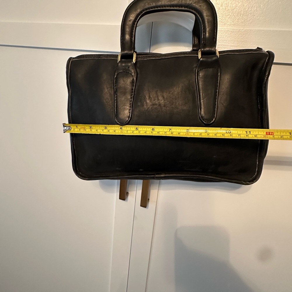 Vintage Classic Black Leather Top Handle Bag - Picture 10 of 10